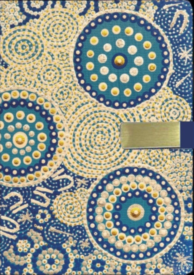 A5 Notebook Gold & Blue