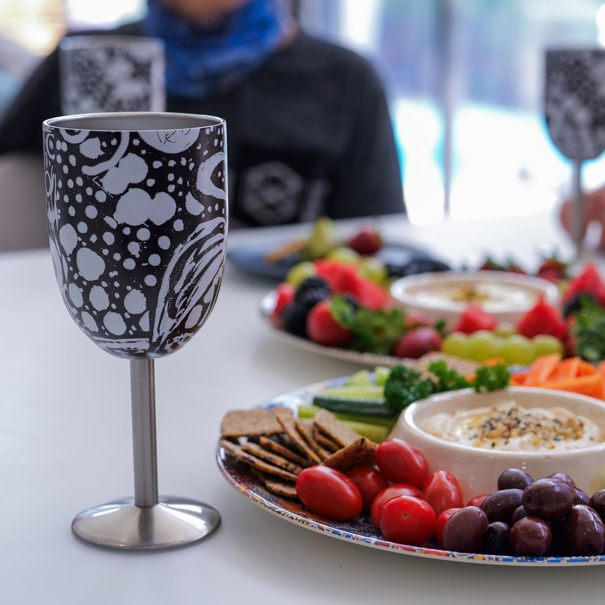 Stainless Steel Wine Goblets Set of Two