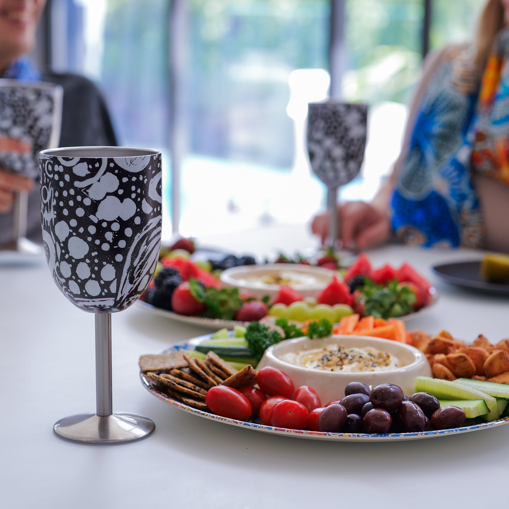 Stainless Steel Wine Goblets Set of Two